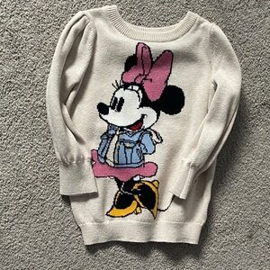 GAP x Disney Kids Beige Minnie Mouse Sweater